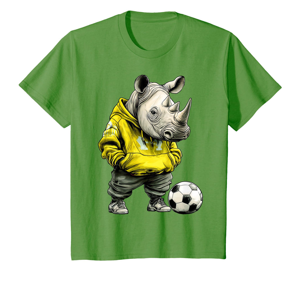 Rhino Football Soccer Rhino T-Shirt - Minimalist Print Unisex - T-Shirt, Sweatshirt, Hoodie