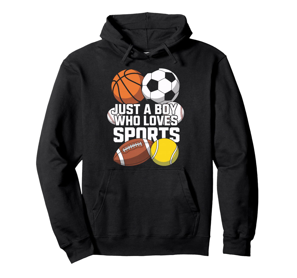 Just Who Loves Sports Baseball Soccer Hoodie - Graphic Print for Adults - T-Shirt, Sweatshirt, Hoodie