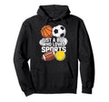 Just Who Loves Sports Baseball Soccer Hoodie - Graphic Print for Adults - T-Shirt, Sweatshirt, Hoodie