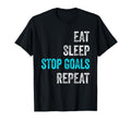 Goalkeeper Outfit Eat Sleep Stop T-Shirt - Minimalist Print Men Women - T-Shirt, Sweatshirt, Hoodie