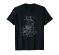 80S Arcade Video Game Blueprint T-Shirt - Graphic Print for Adults - T-Shirt, Sweatshirt, Hoodie