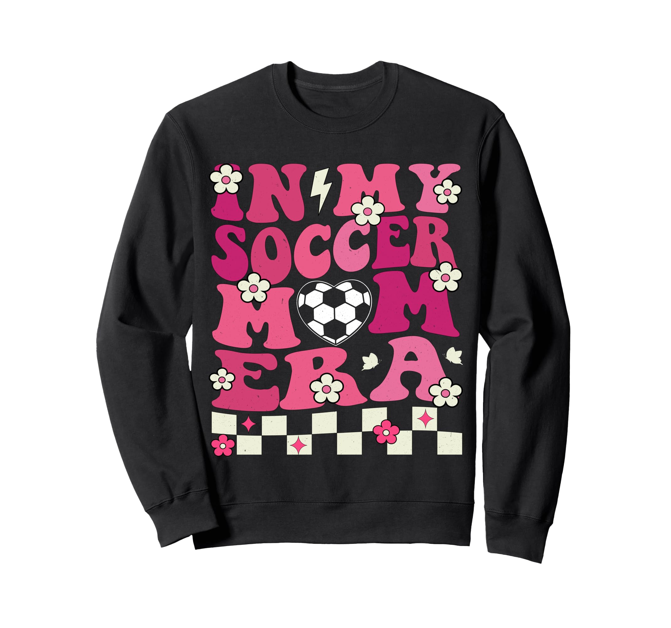 My Soccer Mom Era Groovy Soccer Sweatshirt - Trendy Graphic for Adults - T-Shirt, Sweatshirt, Hoodie