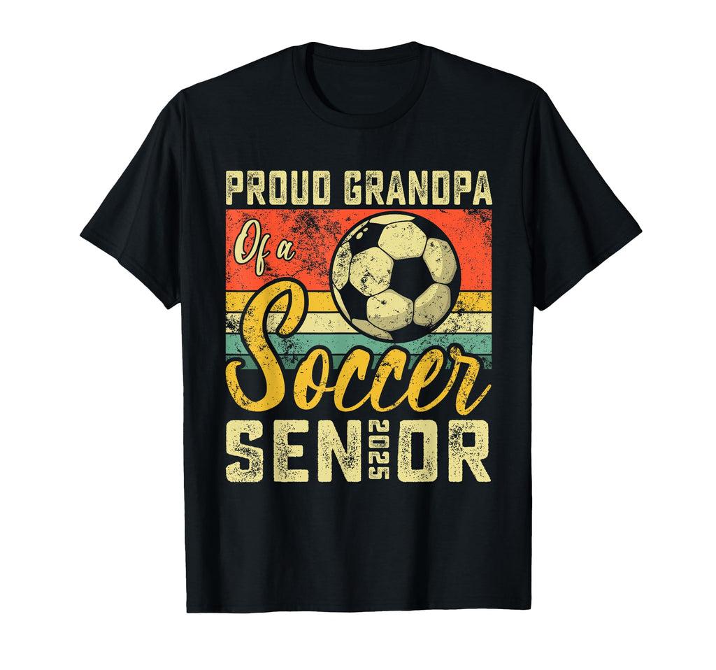 Proud Grandpa Soccer Senior 2025 T-Shirt - Minimalist Print Unisex - T-Shirt, Sweatshirt, Hoodie