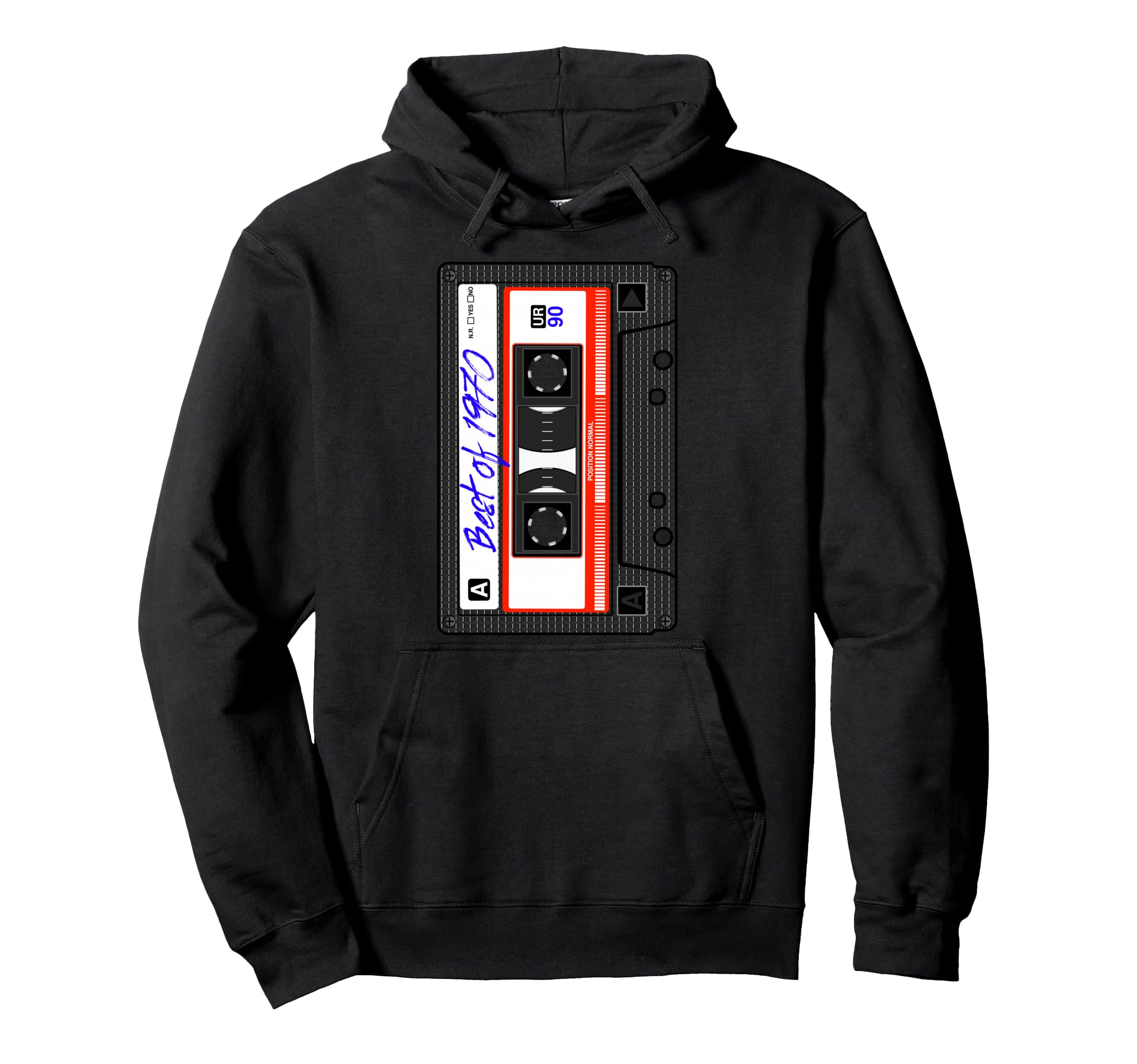 Tape Best 1970 Cassette Music Mix 1970S Hoodie - Novelty Apparel Unisex - T-Shirt, Sweatshirt, Hoodie