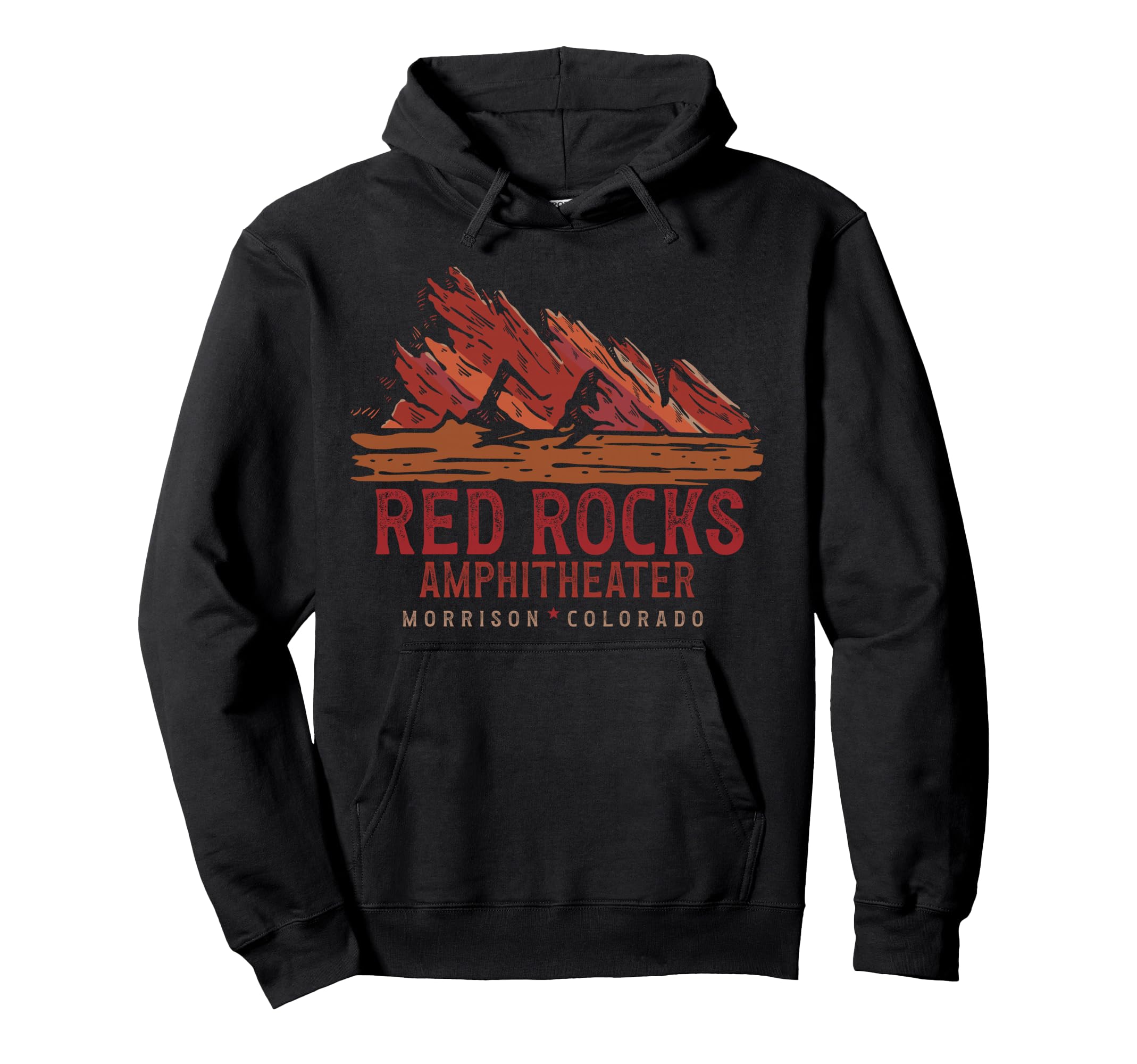 Red Rocks Morrison Colorado Visit Red Hoodie - Casual Everyday Wear Unisex - T-Shirt, Sweatshirt, Hoodie