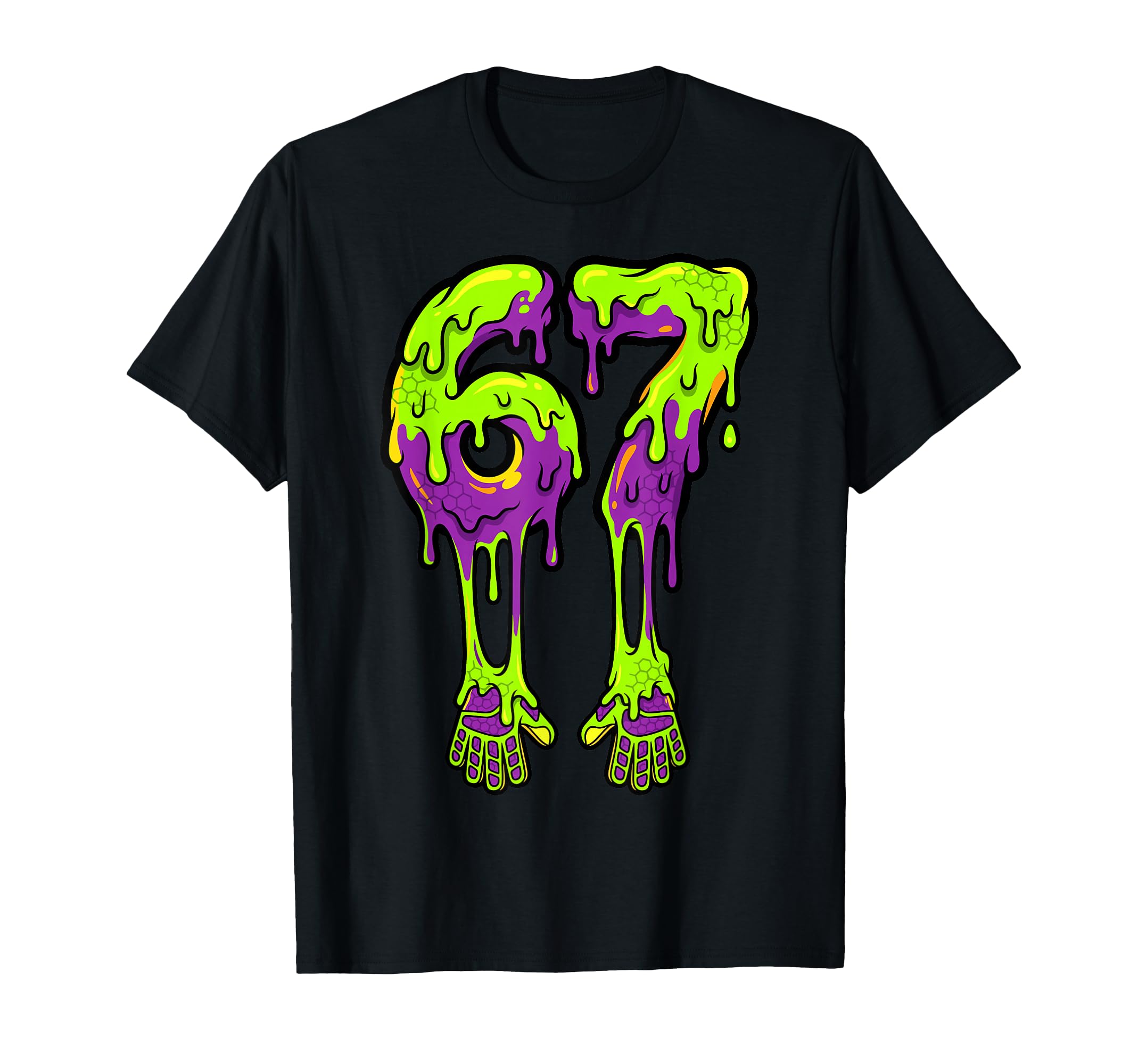 Slime Drip 67 Soccer Goalie Gloves T-Shirt - Trendy Graphic for Adults - T-Shirt, Sweatshirt, Hoodie