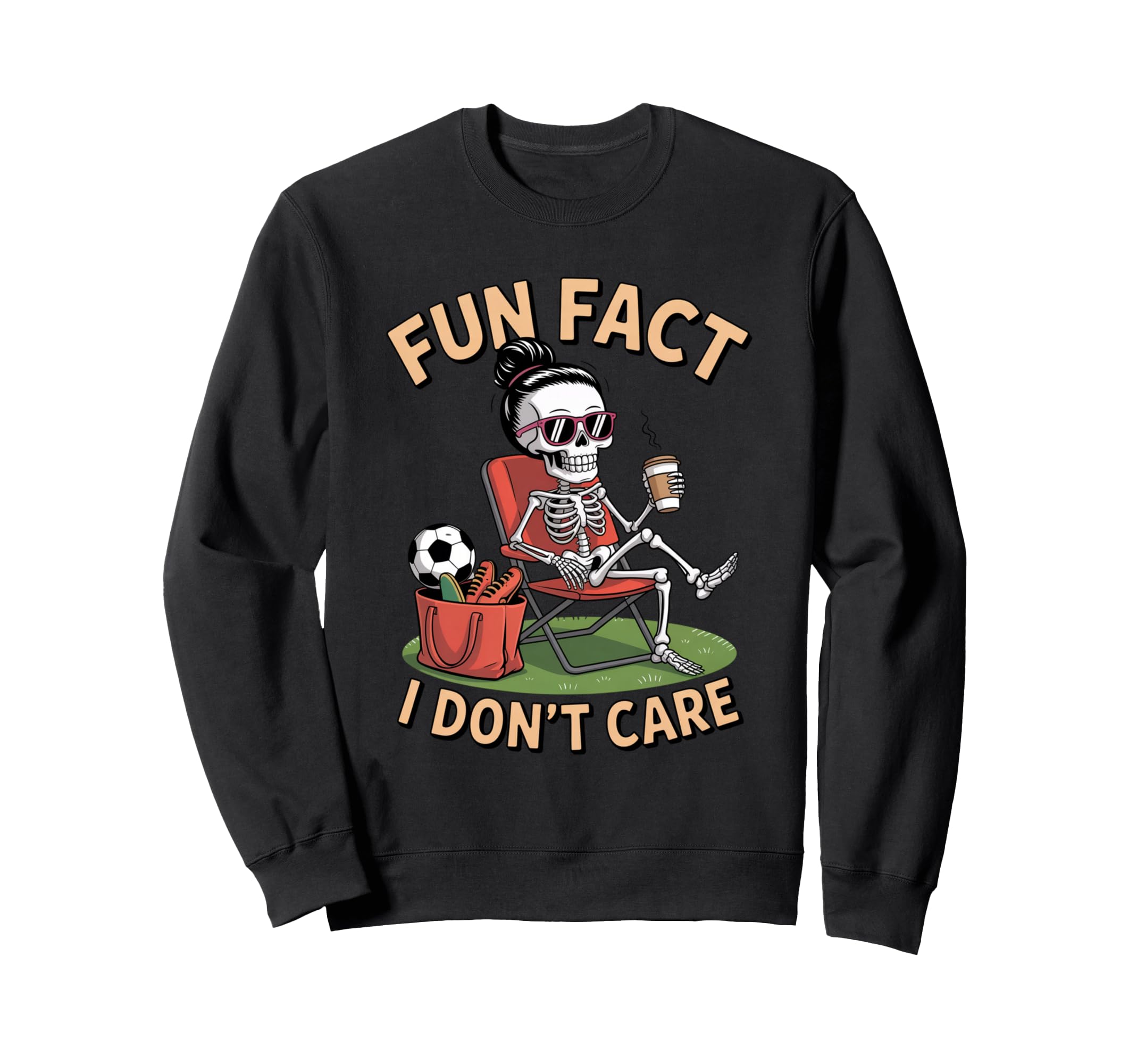 Funny Skeleton Soccer Mom Soccer Sweatshirt - Custom Art Print for Adults - T-Shirt, Sweatshirt, Hoodie