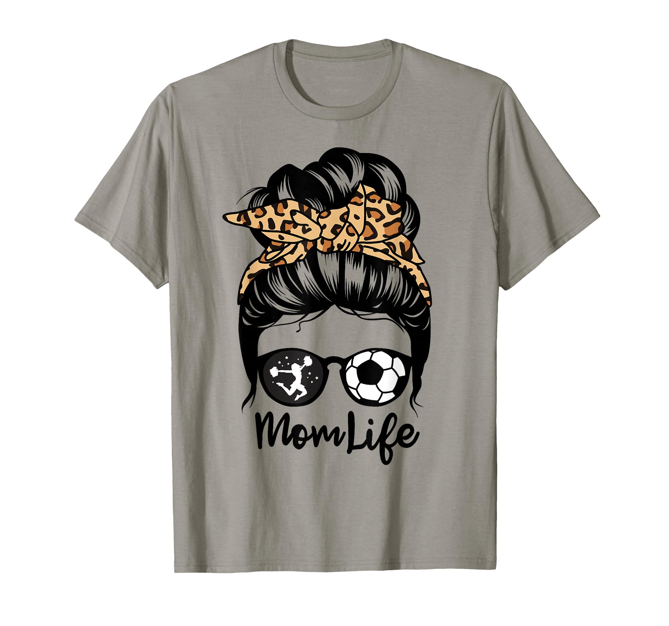 Mom Life Messy Bun Hair Funny T-Shirt - Fun Novelty Design for Adults - T-Shirt, Sweatshirt, Hoodie