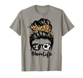 Mom Life Messy Bun Hair Funny Soccer T-Shirt - Trendy Graphic for Adults - T-Shirt, Sweatshirt, Hoodie
