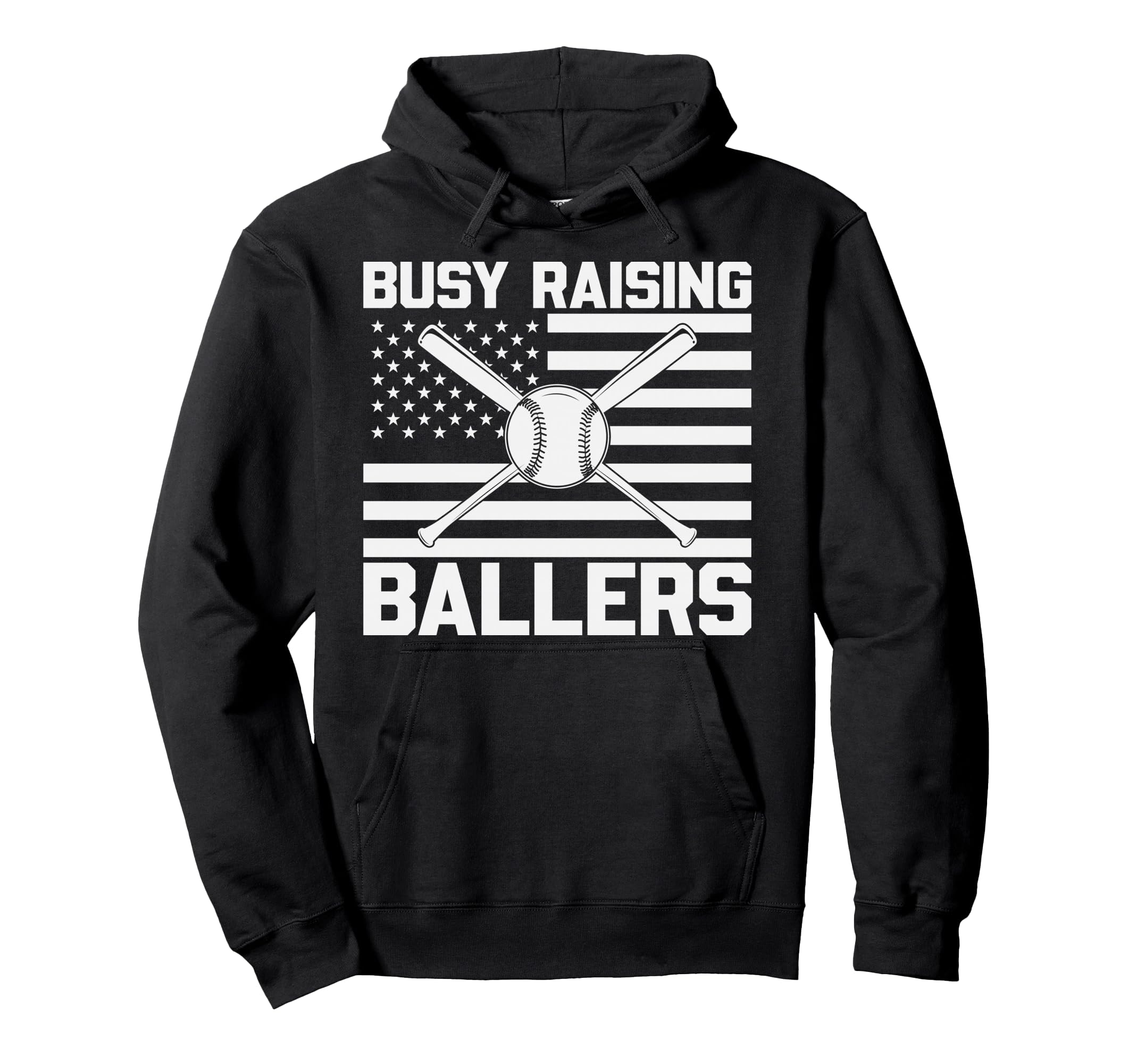 Busy Raising Ballers Baseball Mom Hoodie - Fun Novelty Design for Adults - T-Shirt, Sweatshirt, Hoodie