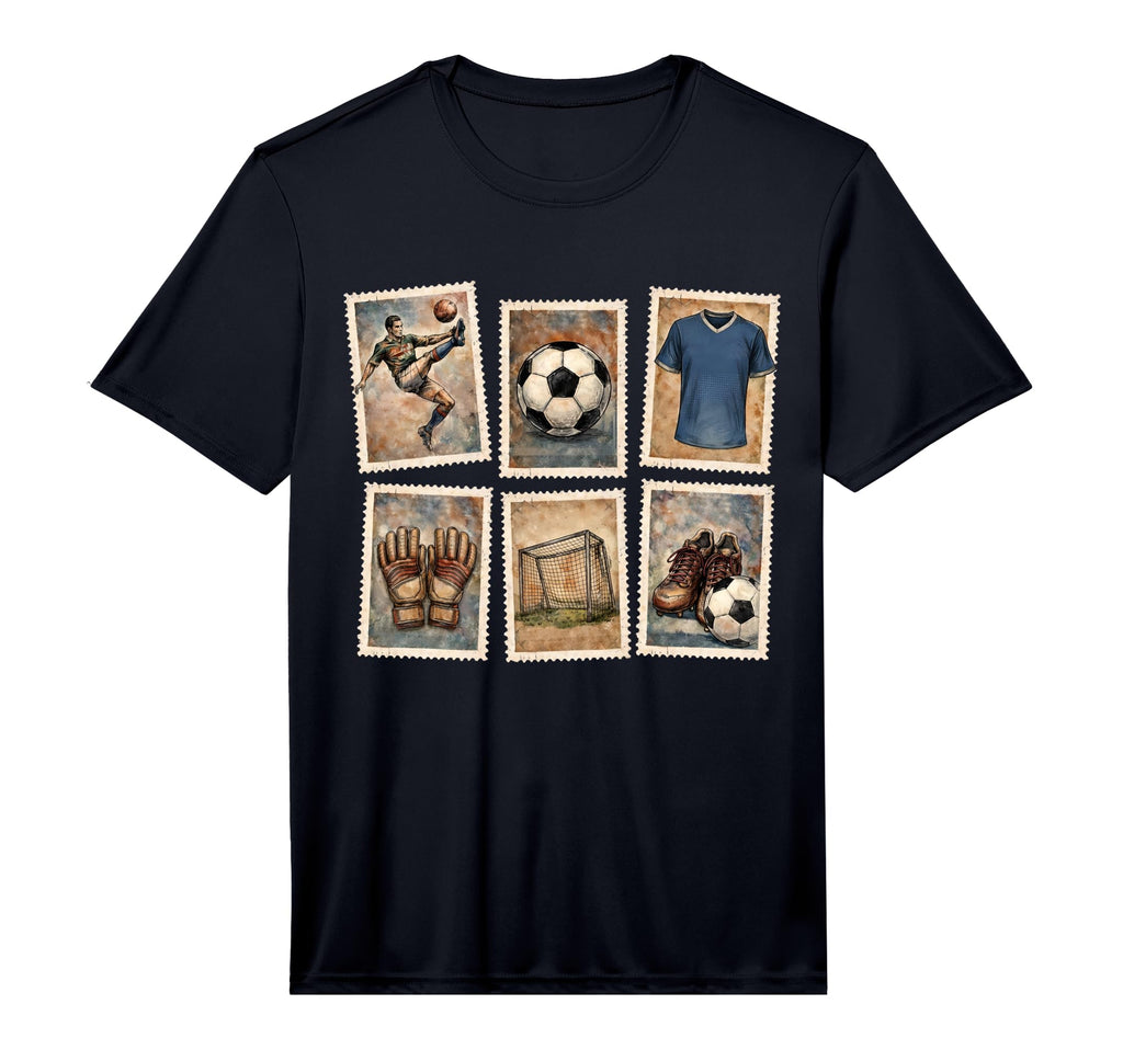 Soccer Stamps Football Collection T-Shirt - Fun Novelty Design for Adults - T-Shirt, Sweatshirt, Hoodie