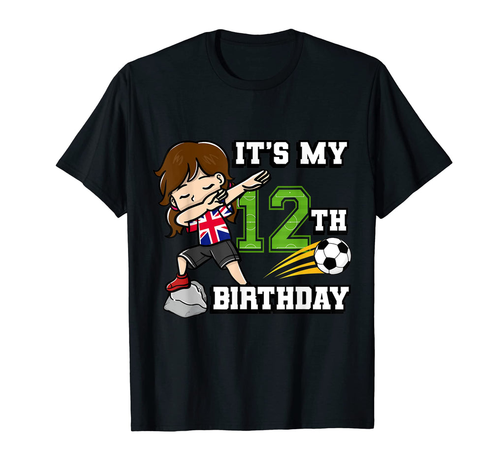 Soccer Its My 12Th Birthday United Kingdom T-Shirt - Unique Graphic Unisex - T-Shirt, Sweatshirt, Hoodie