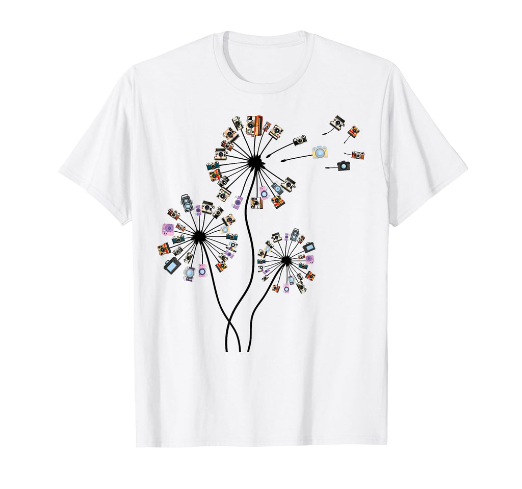 Photographer Camera Dandelion T-Shirt - Casual Everyday Wear Unisex - T-Shirt, Sweatshirt, Hoodie