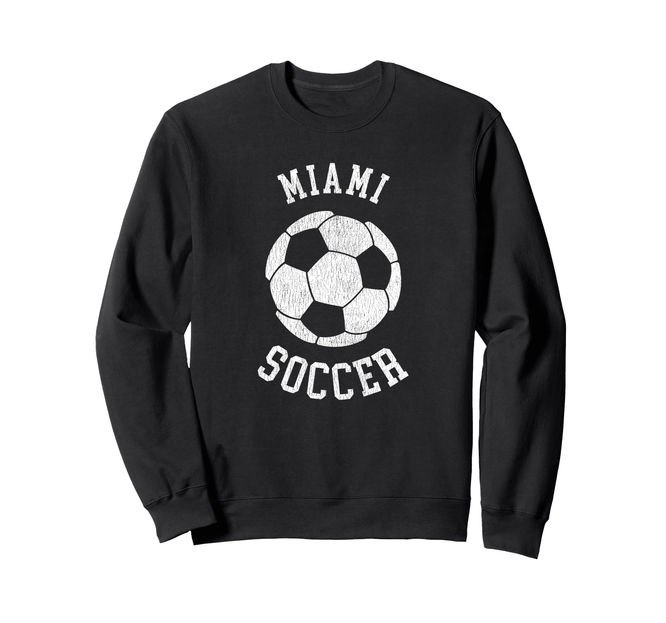 Miami Soccer Distressed 90S Sweatshirt - Casual Everyday Wear Unisex - T-Shirt, Sweatshirt, Hoodie