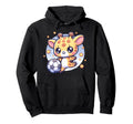 Giraffe Soccer Player Kicking Soccer Ball Hoodie - Graphic Print Unisex - T-Shirt, Sweatshirt, Hoodie