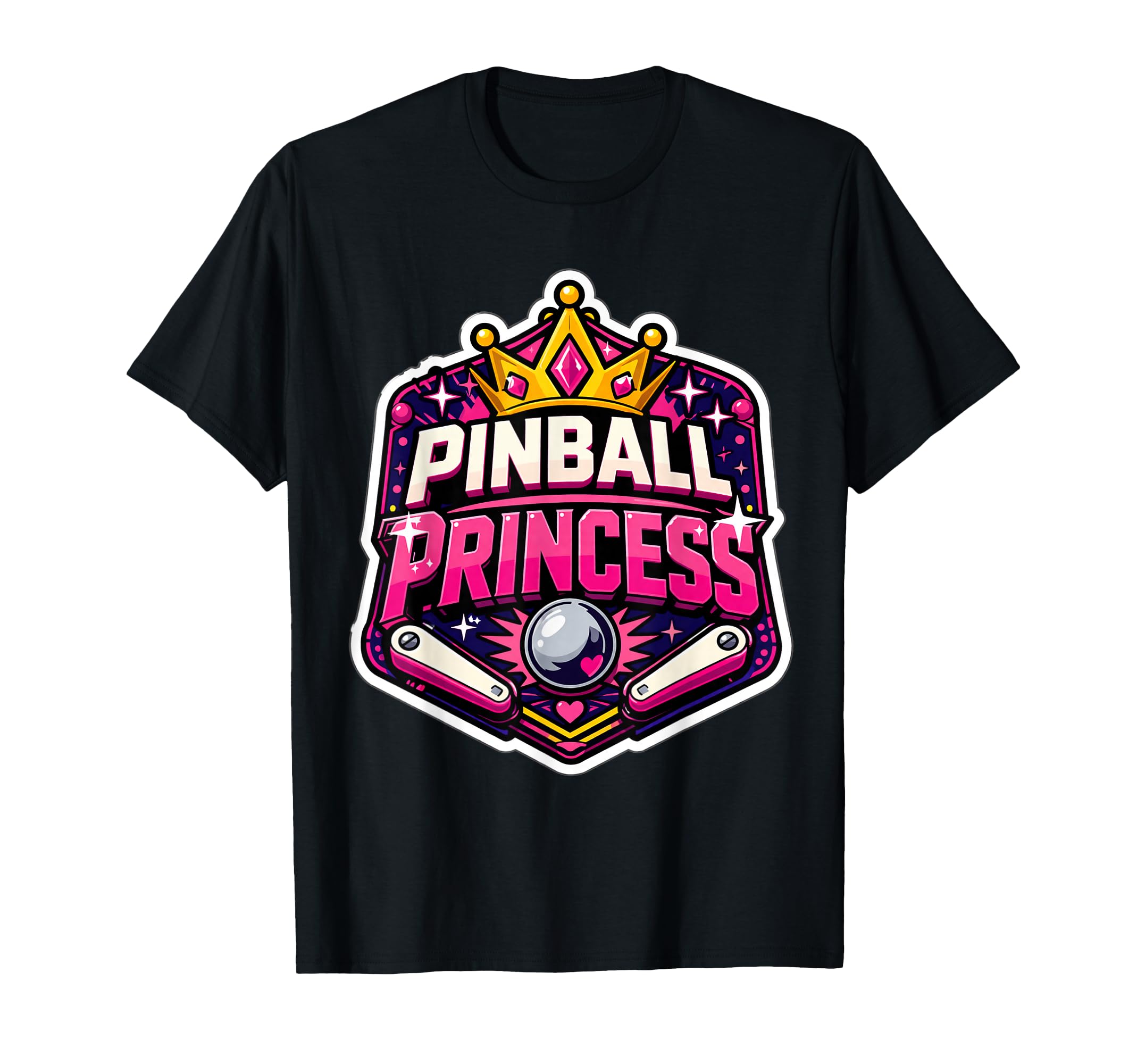 Pinball Princess Machines Funny Arcade T-Shirt - Novelty Apparel Unisex - T-Shirt, Sweatshirt, Hoodie