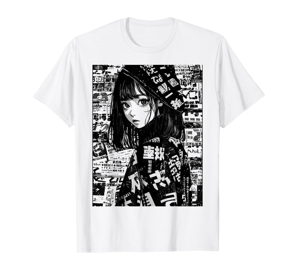 80S 90S Anime Manga Kawaii Grunge T-Shirt - Fun Novelty Design for Adults - T-Shirt, Sweatshirt, Hoodie
