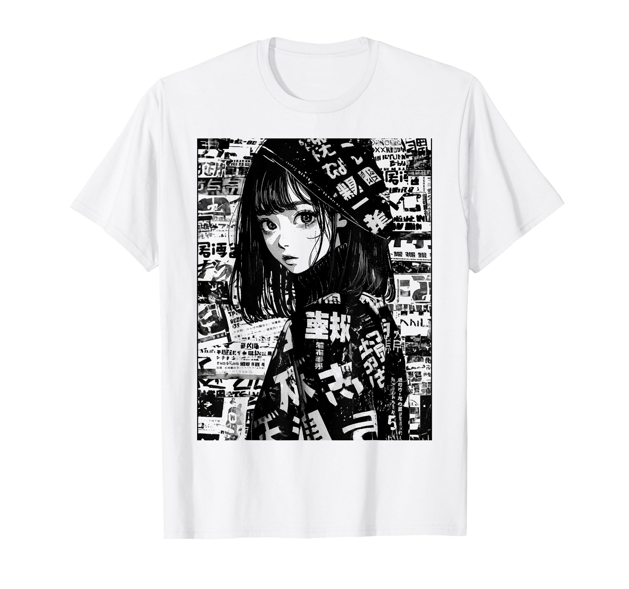 80S 90S Anime Manga Kawaii Grunge T-Shirt - Fun Novelty Design for Adults - T-Shirt, Sweatshirt, Hoodie