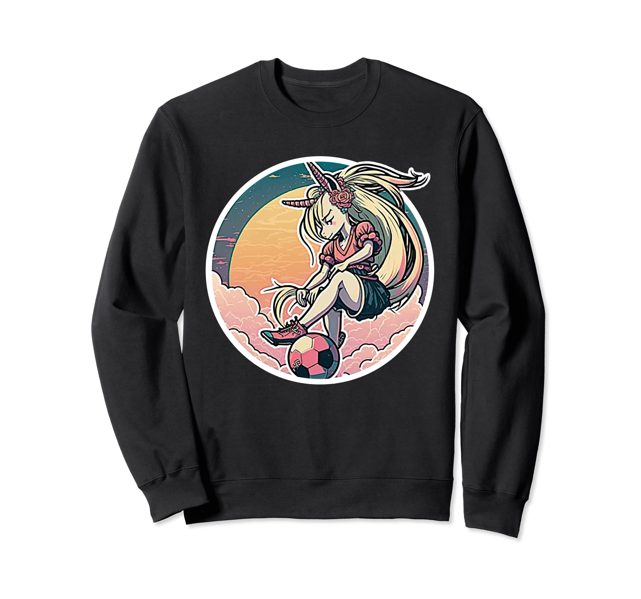 Soccer Anime Manga Unicorn Soccer Sweatshirt - Casual Everyday Wear Unisex - T-Shirt, Sweatshirt, Hoodie