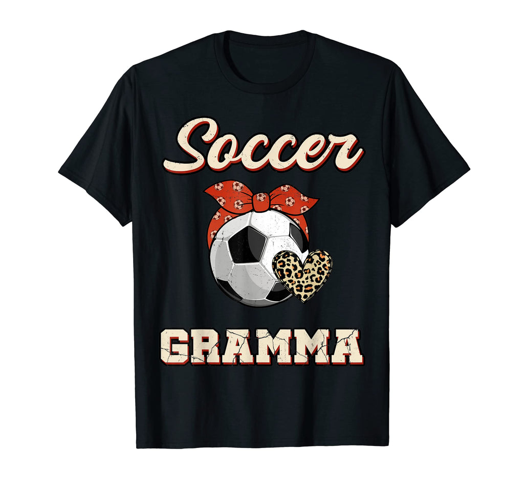 Soccer Gramma Bandana Leopard Heart T-Shirt - Fun Novelty Design Men Women - T-Shirt, Sweatshirt, Hoodie