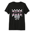 Checkered Soccer Mama Bow Leopard T-Shirt - Minimalist Print Unisex - T-Shirt, Sweatshirt, Hoodie