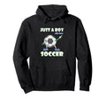 Just Who Loves Soccer Football Hoodie - Trendy Graphic Unisex - T-Shirt, Sweatshirt, Hoodie