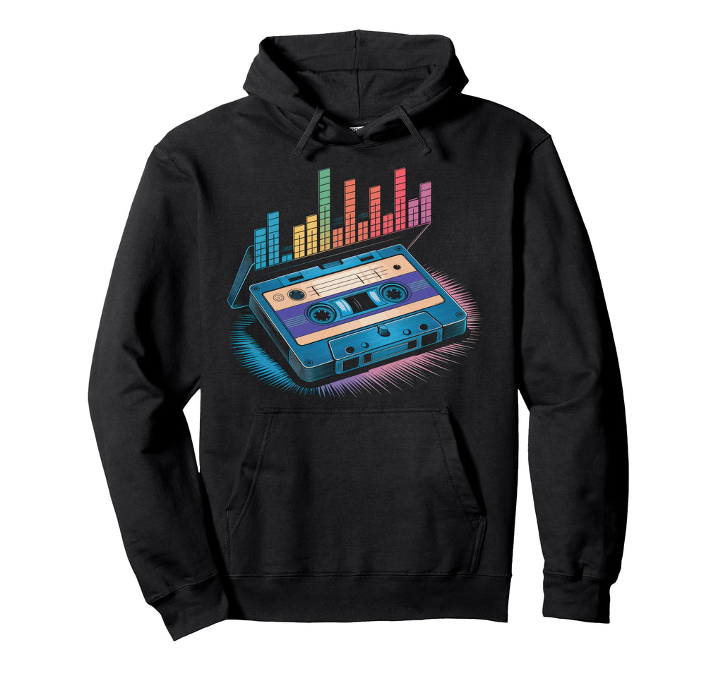 Cassette 80S 90S Party Mixtape Tape Hoodie - Graphic Print for Adults - T-Shirt, Sweatshirt, Hoodie
