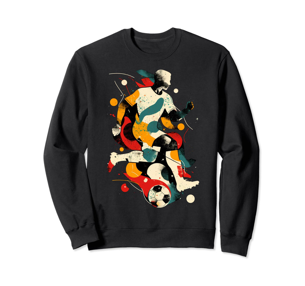 Artistic Soccer Player And Sweatshirt - Fun Novelty Design for Adults - T-Shirt, Sweatshirt, Hoodie