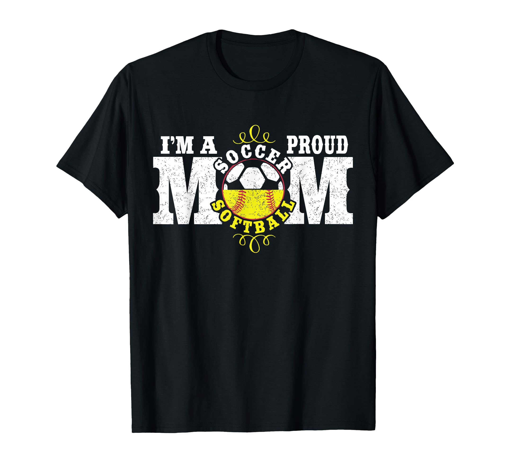 Im Proud Soccer Softball Mom Combined T-Shirt - Aesthetic Graphic Unisex - T-Shirt, Sweatshirt, Hoodie