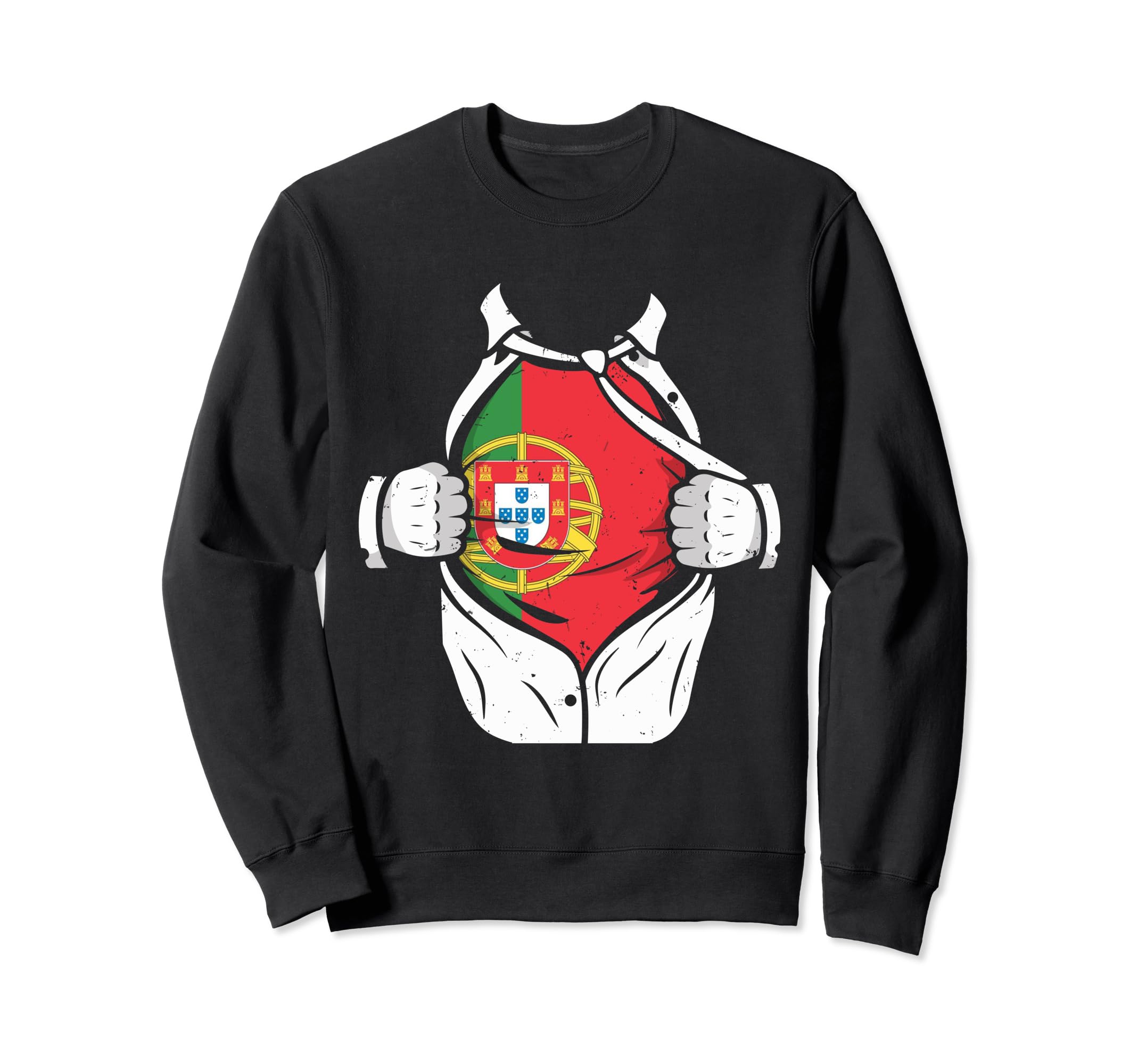 Superhero Flag Portugal Love Sports Sweatshirt - Graphic Print Unisex - T-Shirt, Sweatshirt, Hoodie