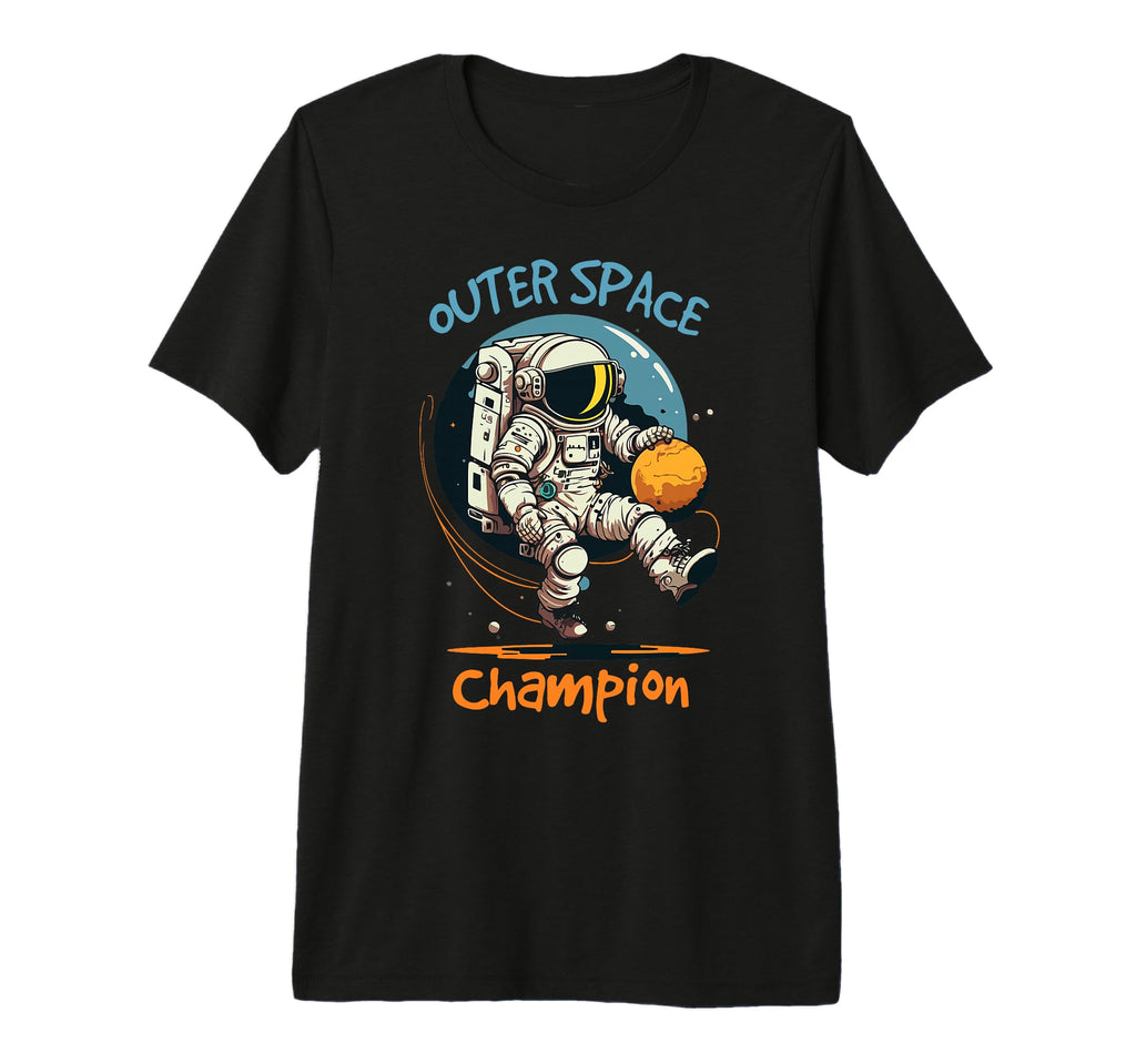 Outer Space Soccer Champion Funny And Tri T-Shirt - Graphic Print Unisex - T-Shirt, Sweatshirt, Hoodie