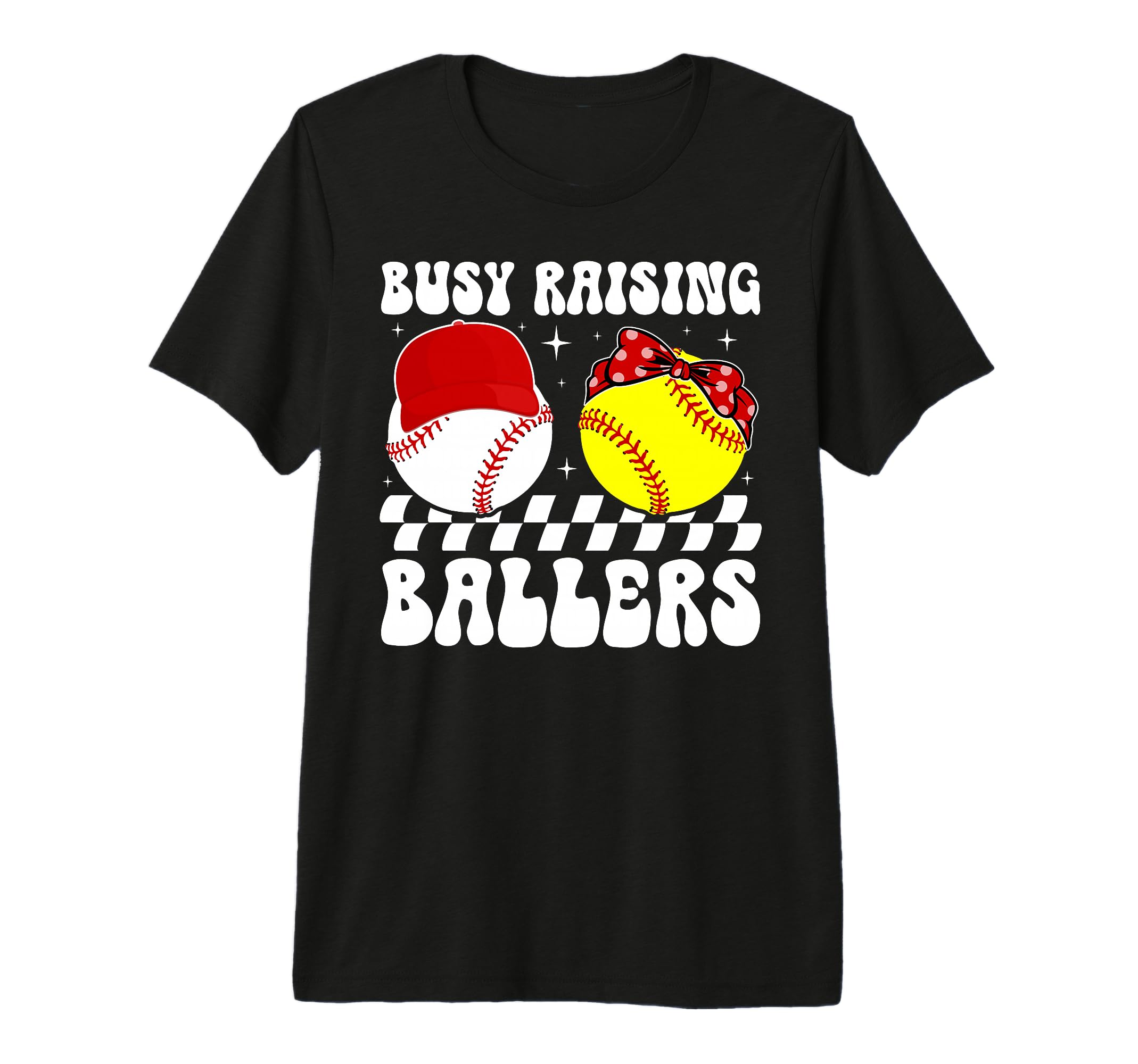 Busy Raising Ballers Baseball Softball T-Shirt - Minimalist Print Unisex - T-Shirt, Sweatshirt, Hoodie
