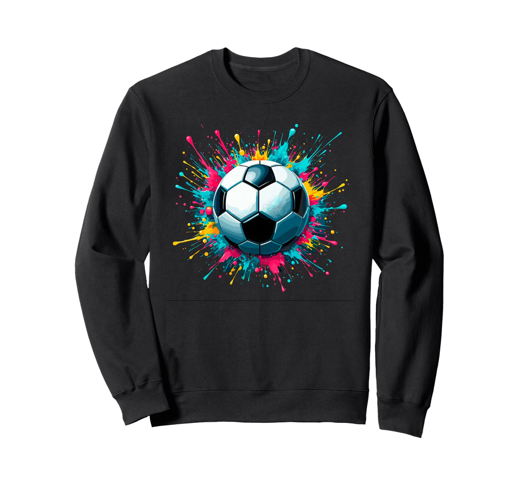 Colorful Splash Art Soccer Football Sweatshirt - Trendy Graphic Unisex - T-Shirt, Sweatshirt, Hoodie
