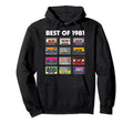 Best 1981 40Th Birthday Gifts Hoodie - Aesthetic Graphic for Adults - T-Shirt, Sweatshirt, Hoodie