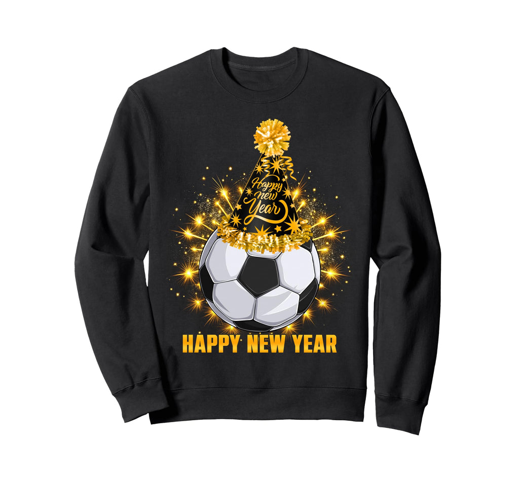 Happy New Year 2026 Soccer Party Hat Sweatshirt - Aesthetic Graphic Unisex - T-Shirt, Sweatshirt, Hoodie