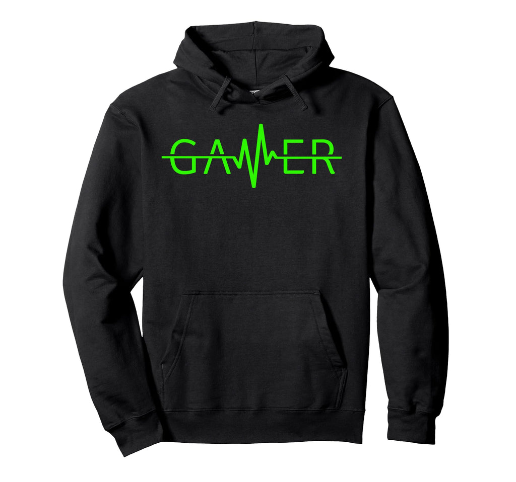 Gamer Heartbeat Video Games Gaming Hoodie - Minimalist Print for Adults - T-Shirt, Sweatshirt, Hoodie