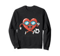 Funny Heart Playing Soccer Sweatshirt - Graphic Print for Adults - T-Shirt, Sweatshirt, Hoodie