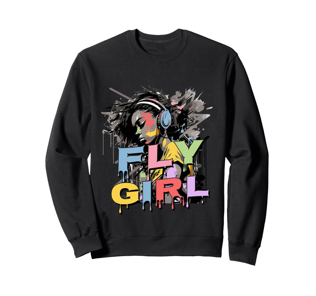 Fly 80S Hip Hop Old School B Sweatshirt - Unique Graphic Unisex - T-Shirt, Sweatshirt, Hoodie