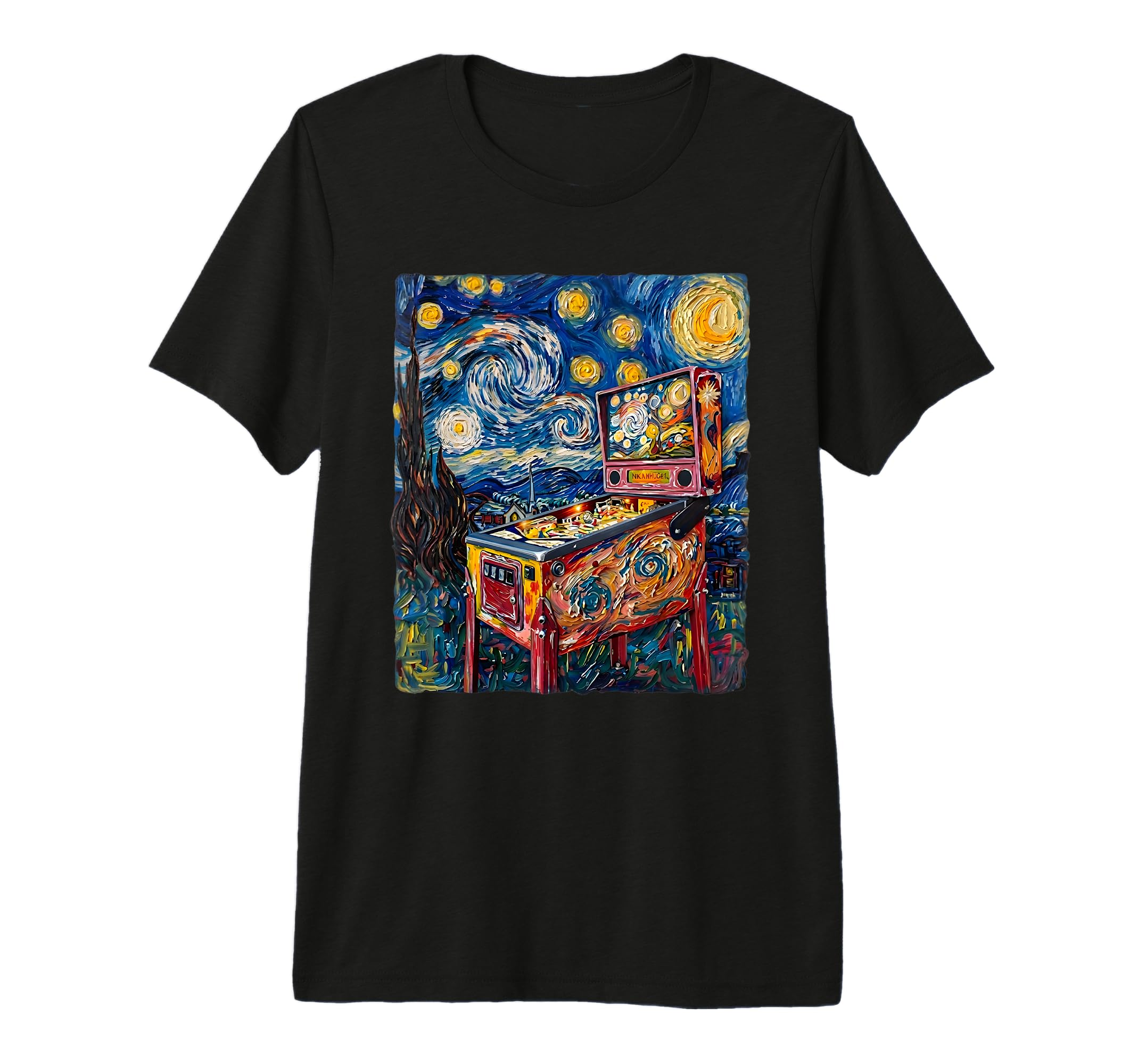 Painting Art Inspired Pinball Arcade T-Shirt - Graphic Print for Adults - T-Shirt, Sweatshirt, Hoodie