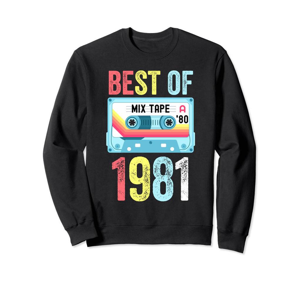 Best 1981 Cassette Tape Sweatshirt - Trendy Graphic for Adults - T-Shirt, Sweatshirt, Hoodie