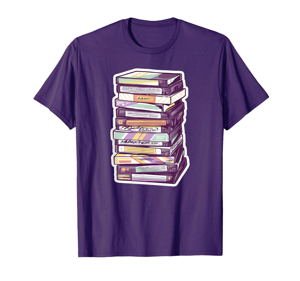 Stack Tech Vhs Video Tapes T-Shirt - Custom Art Print Unisex - T-Shirt, Sweatshirt, Hoodie