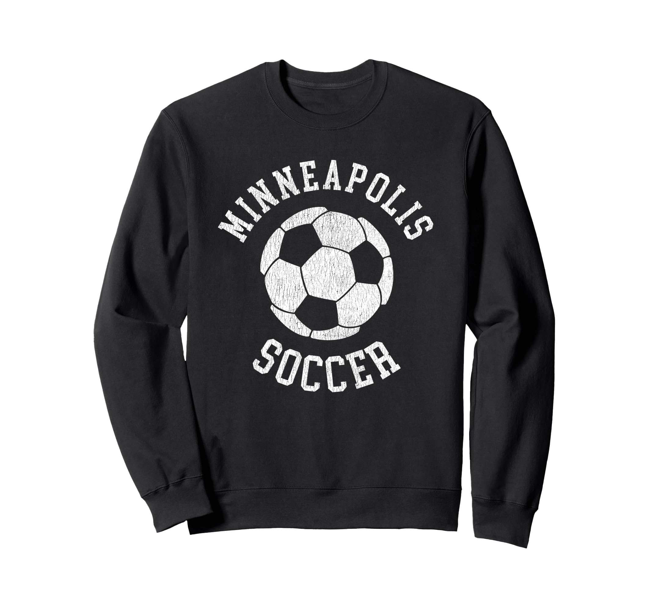 Minneapolis Soccer Distressed 90S Sweatshirt - Custom Art Print Unisex - T-Shirt, Sweatshirt, Hoodie