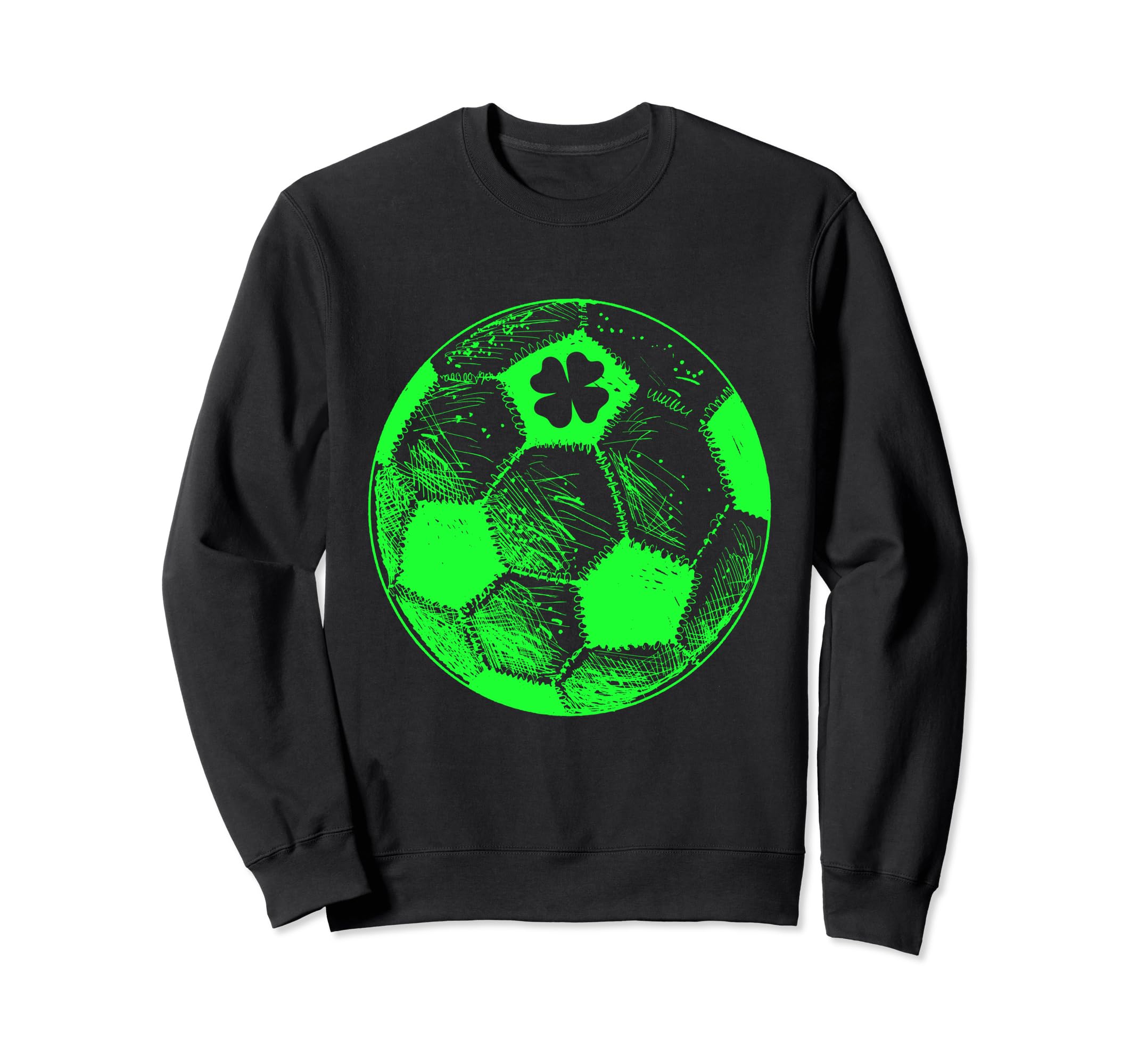 Soccer Ball Shamrock St Patricks Day Sweatshirt - Aesthetic Graphic Unisex - T-Shirt, Sweatshirt, Hoodie