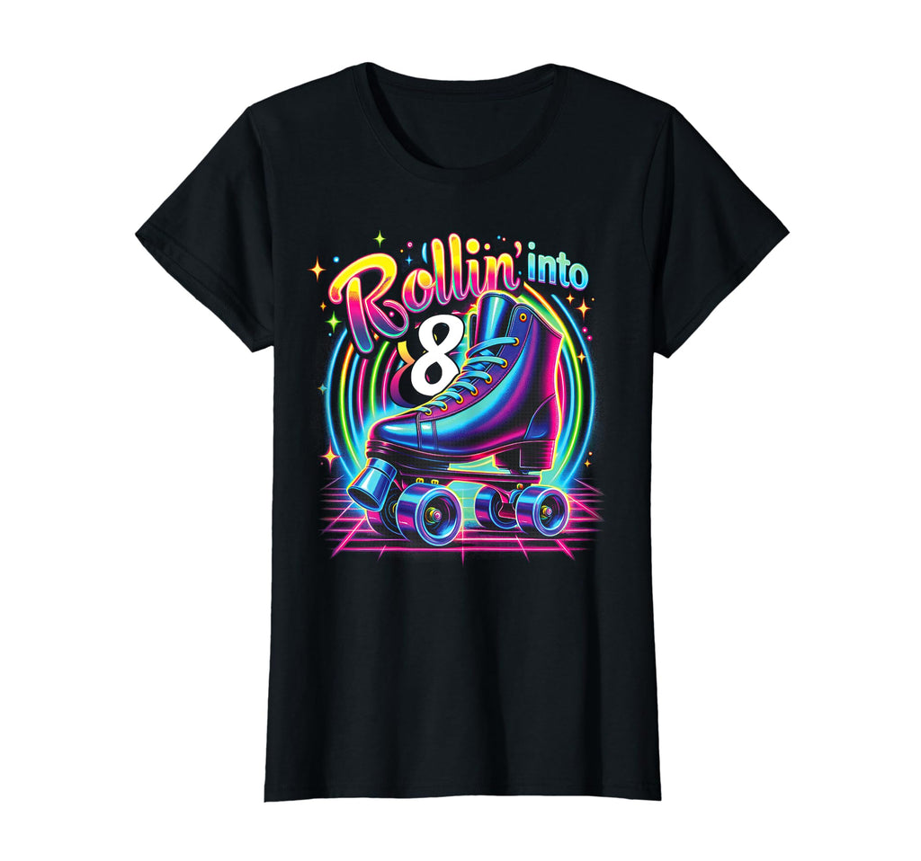 Roller Skate 8Th Birthday Eight Skating T-Shirt - Unique Graphic for Adults - T-Shirt, Sweatshirt, Hoodie
