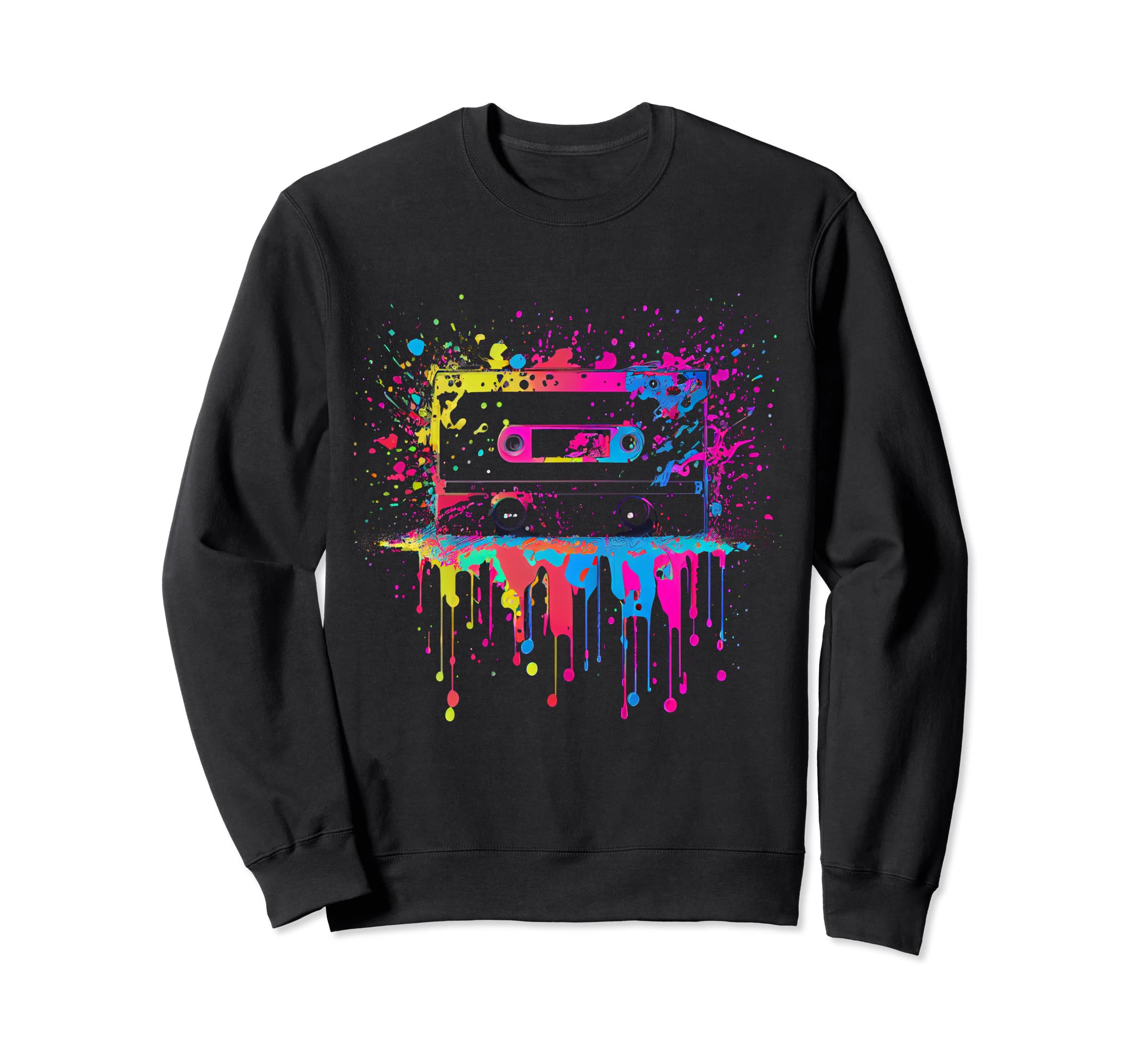 80S 90S Party Disguise Cassette Sweatshirt - Aesthetic Graphic Men Women - T-Shirt, Sweatshirt, Hoodie