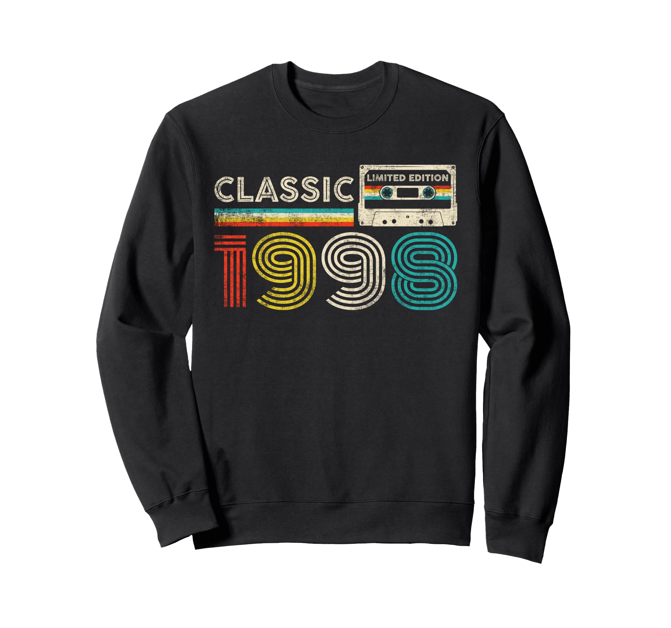 1998 Birthday 1998 Cassette Tape Sweatshirt - Trendy Graphic Unisex - T-Shirt, Sweatshirt, Hoodie