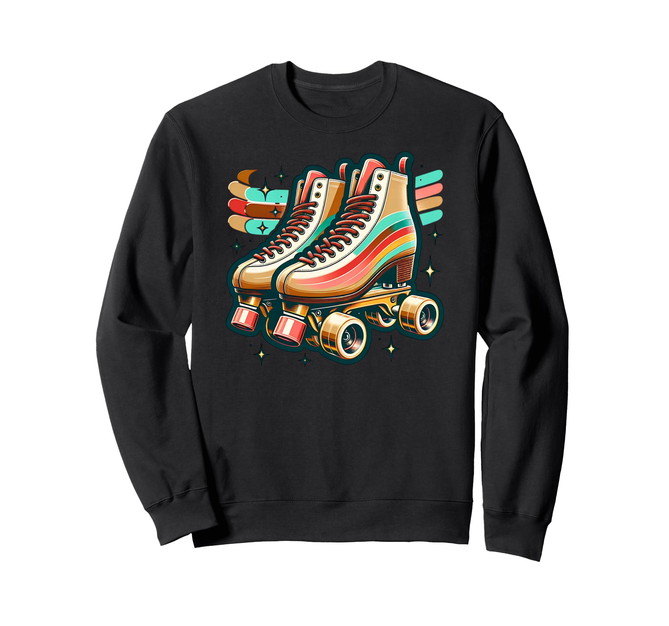 Roller Skates 70S Quad Skating Lovers Sweatshirt - Unique Graphic Unisex - T-Shirt, Sweatshirt, Hoodie