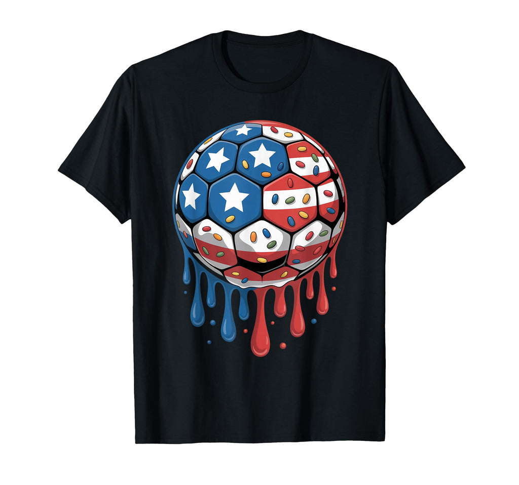 Ice Cream Drip Game American Usa Flag T-Shirt - Streetwear Style Men Women - T-Shirt, Sweatshirt, Hoodie