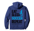 Eat Sleep Soccer Repeat Sport Player Hoodie - Custom Art Print Unisex - T-Shirt, Sweatshirt, Hoodie