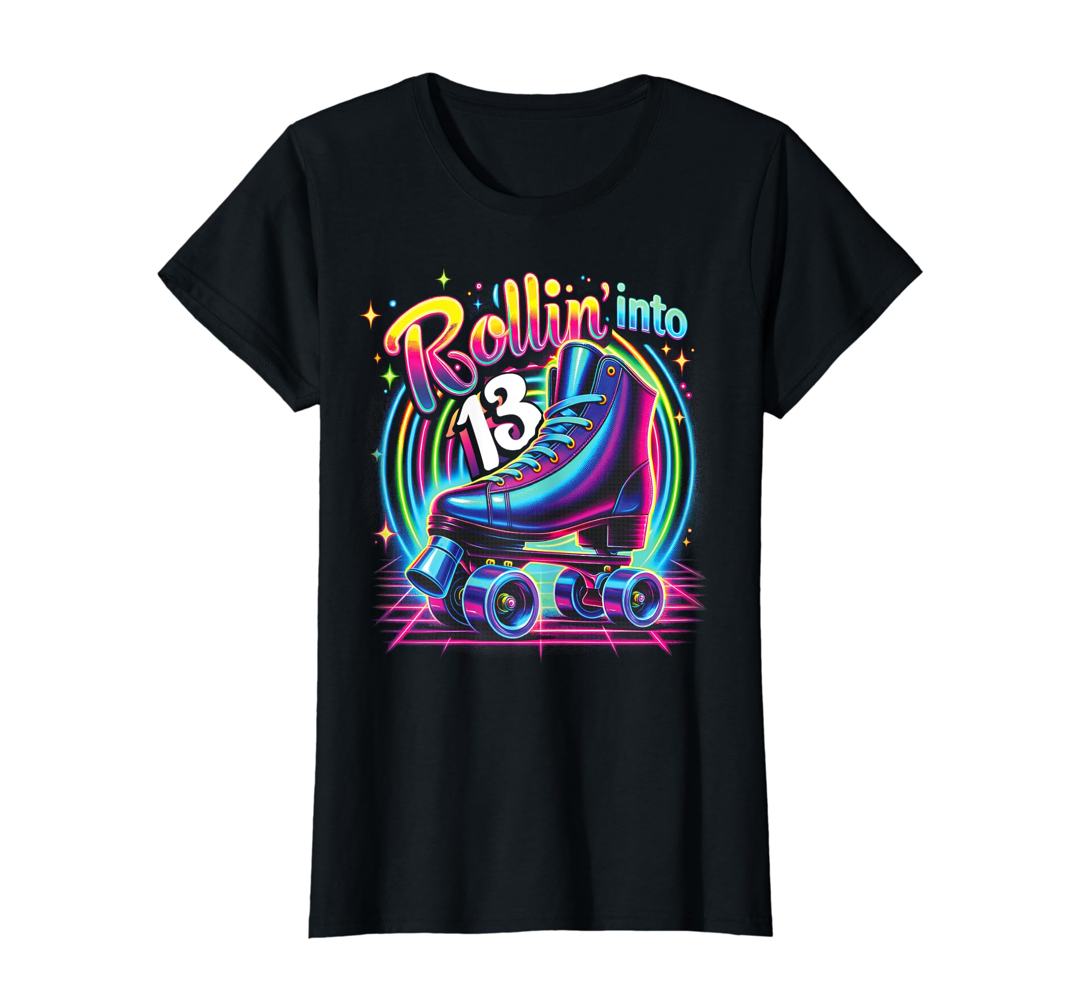 Roller Skate 13Th Birthday Roller T-Shirt - Custom Art Print Men Women - T-Shirt, Sweatshirt, Hoodie